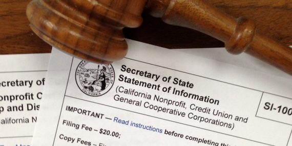 Corporations in Suspension — gavel on Secretary of State nonprofit documents