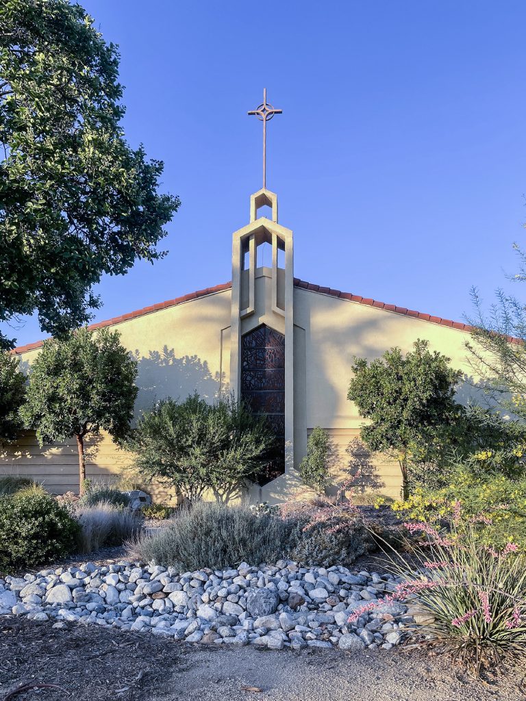 Exterior of a church building relevant to buying church property in California