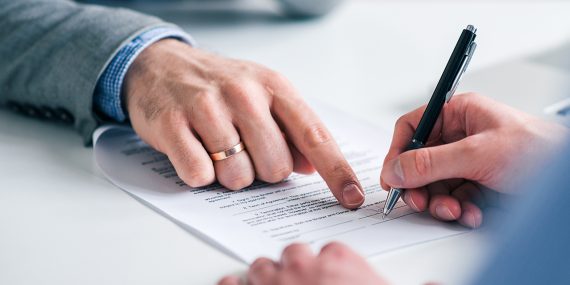 Waiver of subrogation clause being signed in a church lease agreement